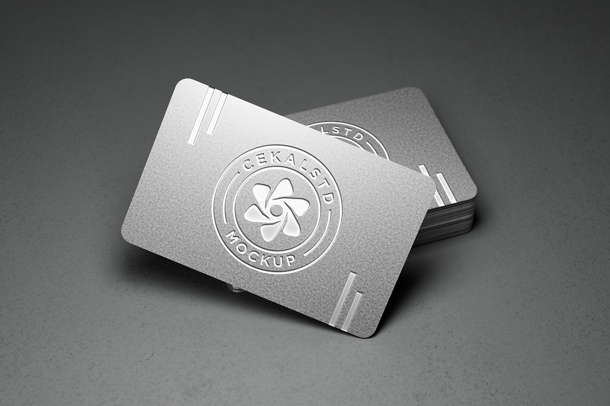 Metal Business Card, an Advertising Mockup by Cekal_std (Photo 1 of 2)