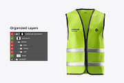 Safety Vest Uniform Mockup, an Apparel Mockup by RamStudio2 (Thumbnail 4 of 15)