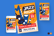 Jazz Night Party Flyer, a Flyer Template by MMPixelCraft (Thumbnail 3 of 4)