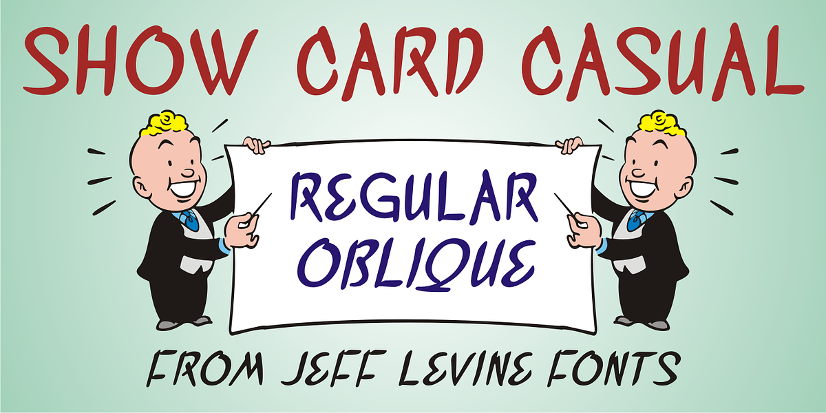 Show Card Casual JNL, a Handwritten Font by Jeff Levine Fonts