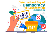 10 Day of Democracy Illustration, a Person Illustration by denayunebgt (Thumbnail 1 of 4)