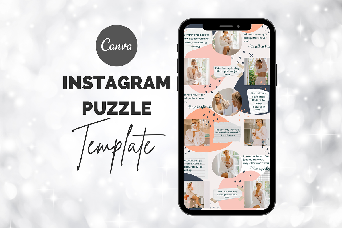 Scrapbook Instagram Puzzle Template, a Social Media Template by Social Assumptions (Photo 3 of 10)