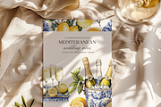 Watercolor Mediterranean Wedding Set, a Decorative Illustration by ThaismotaCreativeCo (Thumbnail 2 of 5)