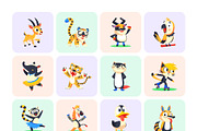 Animal Mascots Art Set, an Emoji Icon by Creative Stall (Thumbnail 9 of 10)