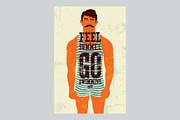 Vintage swimmer vector poster set., a Person Illustration by PoPaShop (Thumbnail 3 of 7)