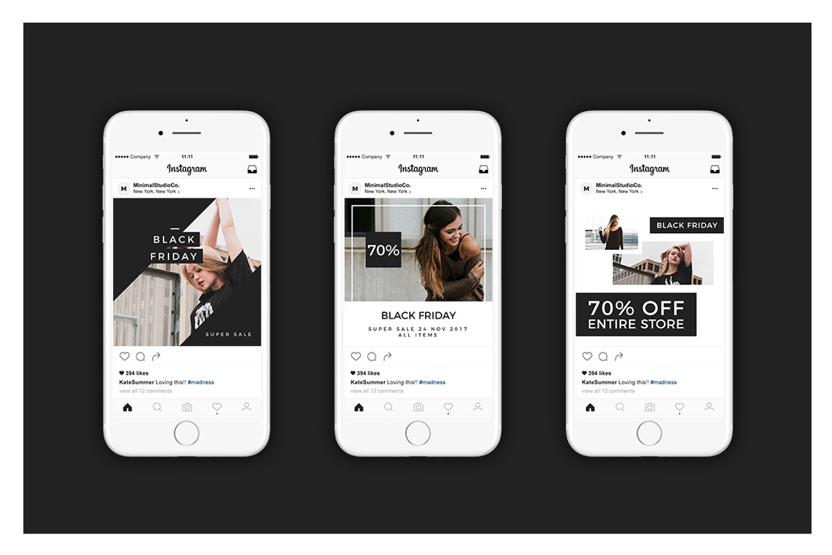 Black Friday Social Media Banners, a Social Media Template by MinimalStudioCo (Photo 3 of 10)