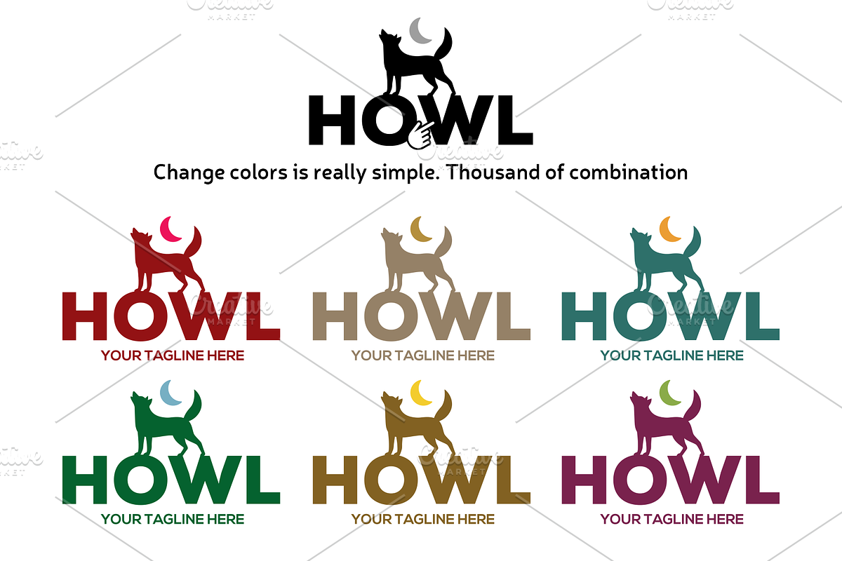 Howl - Wolf Logo Design, a Branding & Logo Template by Manudesign