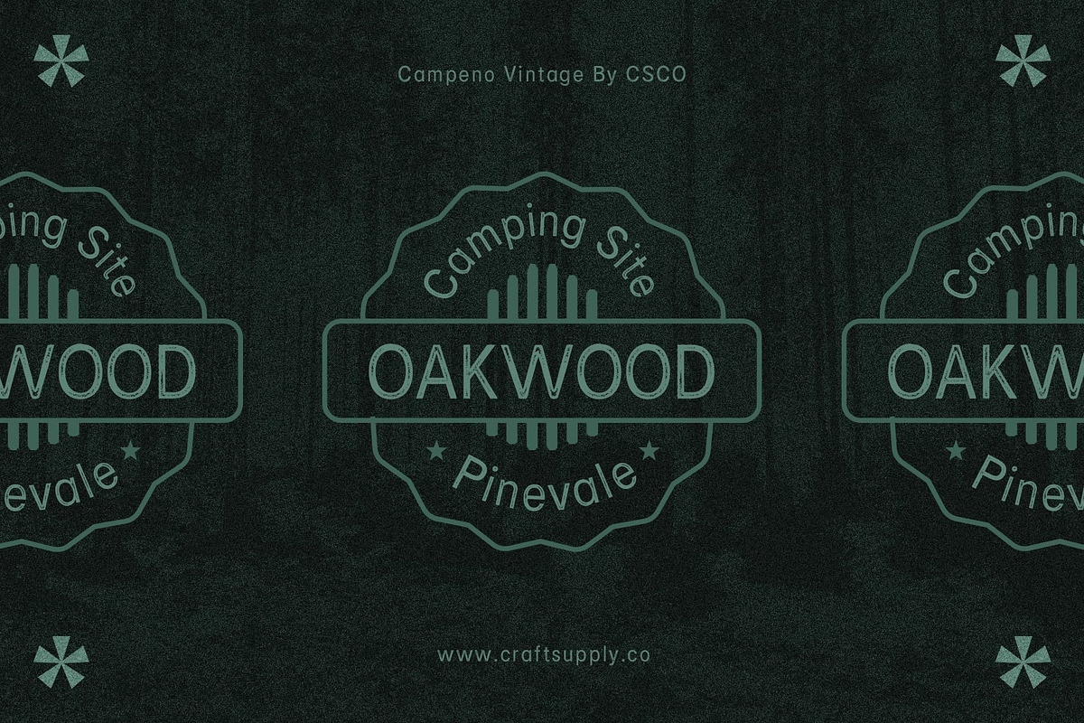 Campeno Vintage, a Sans Serif Font by Craft Supply Co. (Photo 5 of 8)