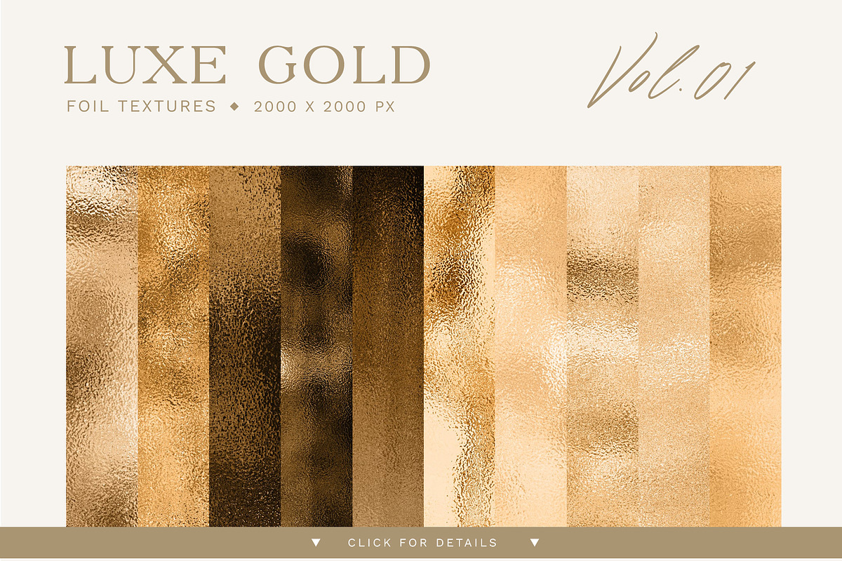 10 Luxe Gold Textures Vol.01, a Texture Graphic by SorrDesign