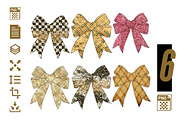 Plaid & Glitter Bow Clipart Bundle, a Graphic by iloveTemplate (Thumbnail 1 of 6)