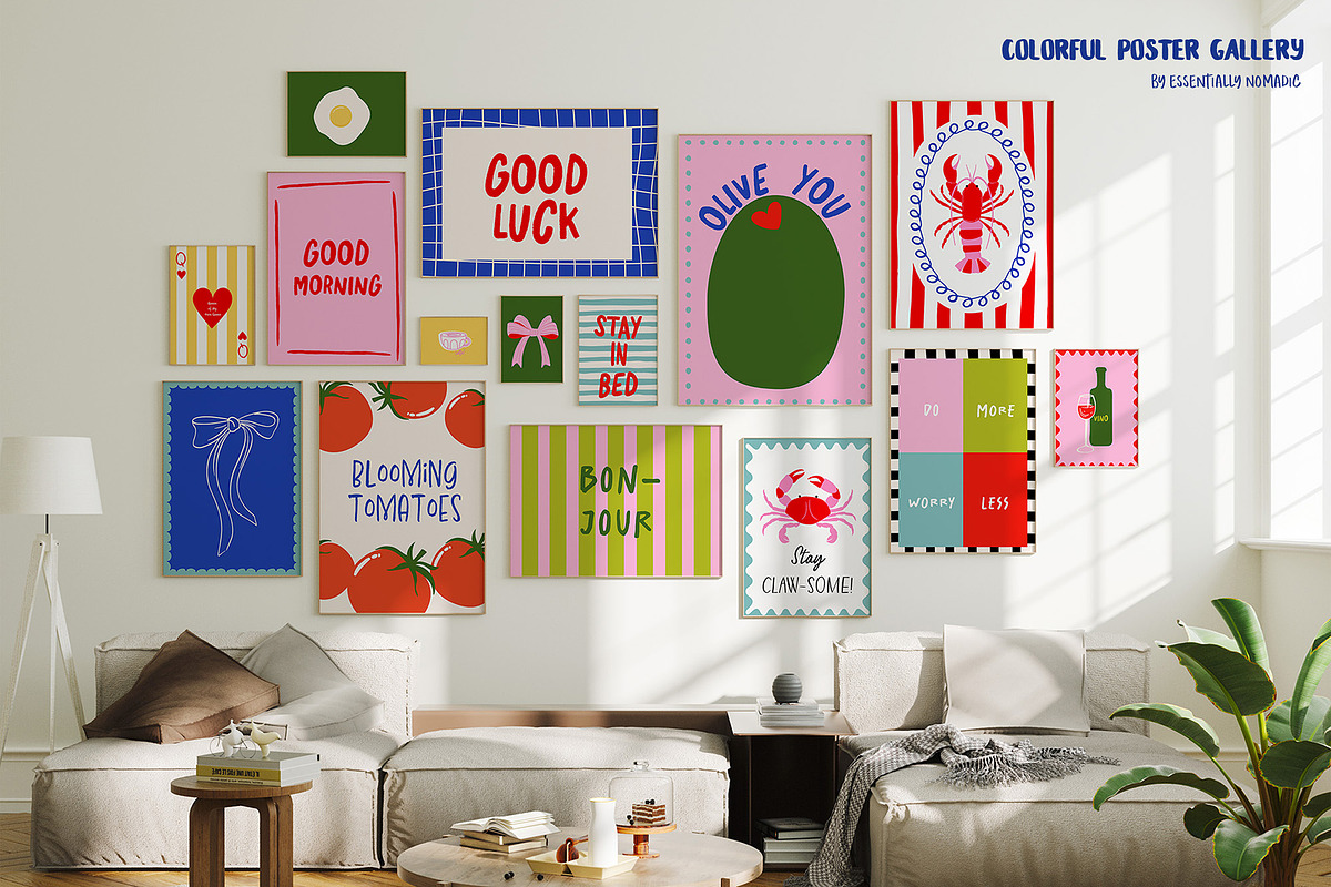 Colorful Posters-Fun Quotes Gallery, a Graphic by Essentially Nomadic (Photo 5 of 12)
