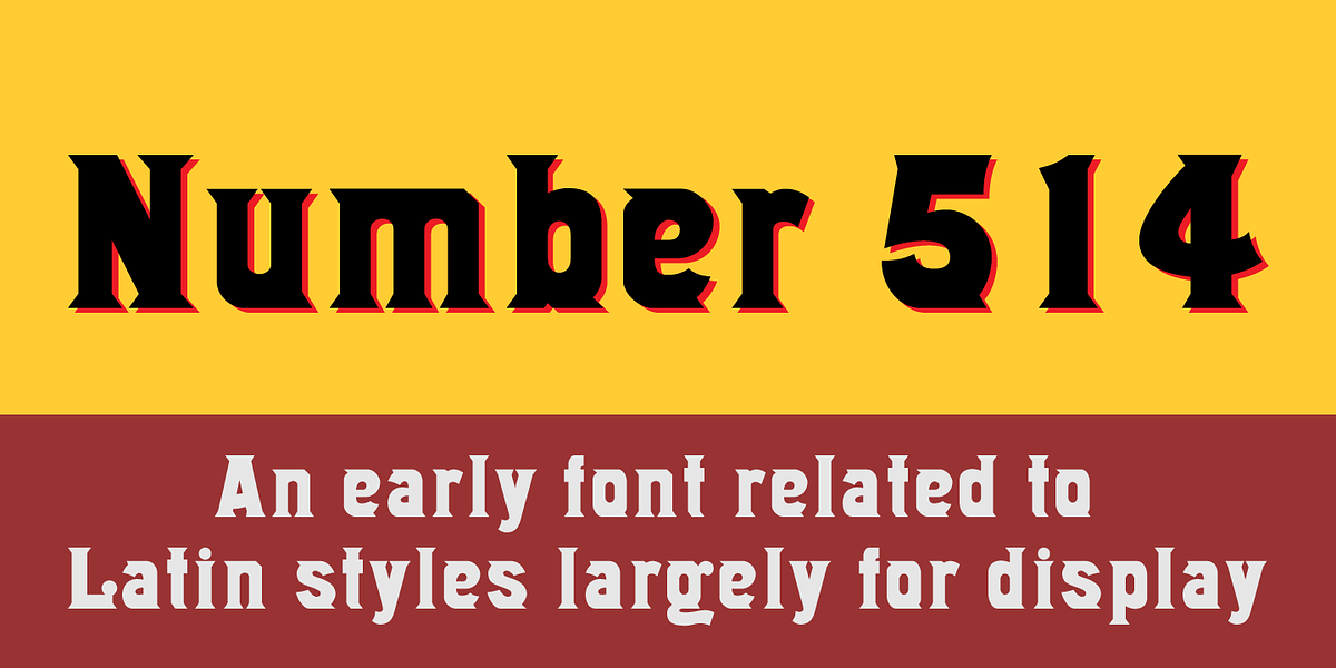 Number514, a Serif Font by Wooden Type Fonts (Photo 1 of 5)