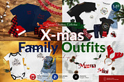 Christmas Family T-shirts Mock-ups, a Print Template by Apparel_Mockups (Thumbnail 1 of 4)