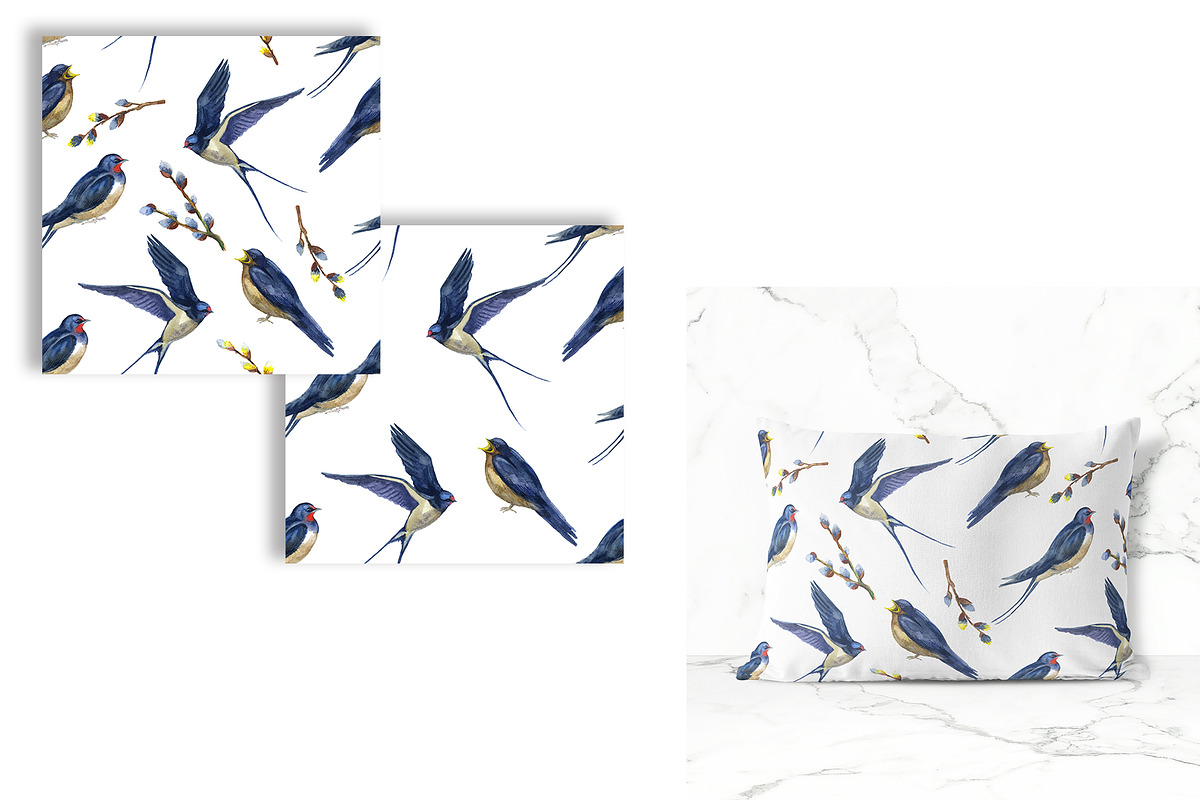 Watercolor bird swallow clipart png, an Animal Illustration by KomtsyanTatyanaArt (Photo 3 of 6)