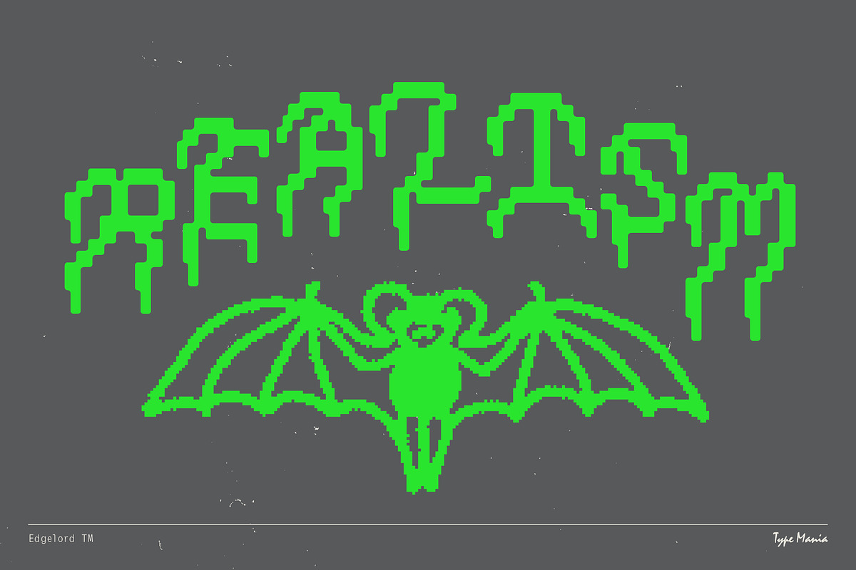 Edgelord TM – Medieval 8-bit Font, a Blackletter Font by Type Mania (Photo 3 of 10)