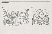 Santa Claus Christmas 15 PNG Set, a Decorative Illustration by LOKSKIH (Thumbnail 5 of 5)