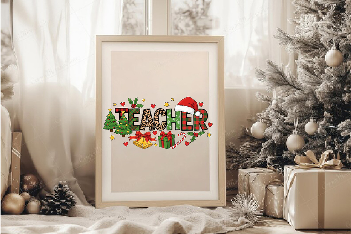 Christmas Teacher Tree PNG, an Illustration by DreamArtGraphic (Photo 3 of 5)