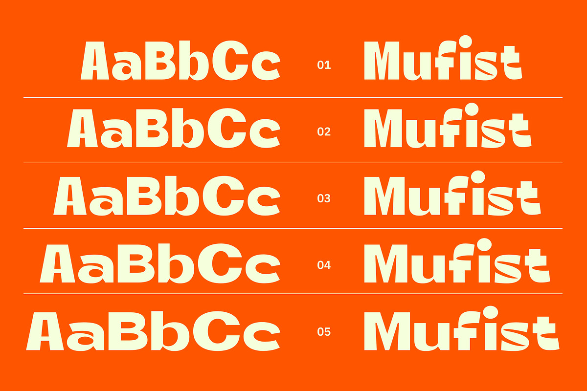 Mufist Complete Family, a Sans Serif Font by Fitrah Type (Photo 3 of 10)