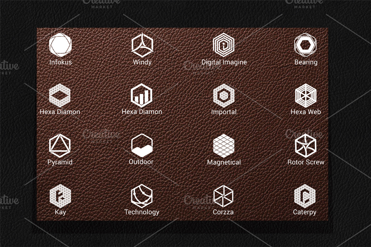 Hexagon Logo Premade, Big Bundle, a Branding & Logo Template by Artha Desain (Photo 10 of 11)