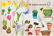 Spring bulbous flowers watercolor, an Object Illustration by DemiLena (Thumbnail 3 of 12)