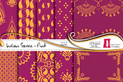 Indian Saree Paper Pack Pink, a Pattern Graphic by InkBite Designs (Thumbnail 1 of 4)