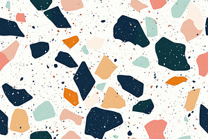 Seamless marble colorful terrazzo pattern featuring various shapes and sizes of, a Texture Graphic by Textures & Backgrounds