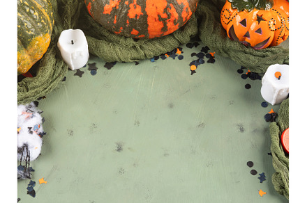Halloween green frame background