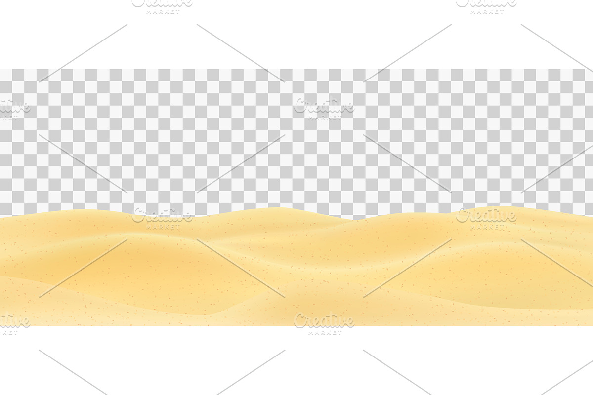 realistic beach coastline sand, an Illustration by ModVector