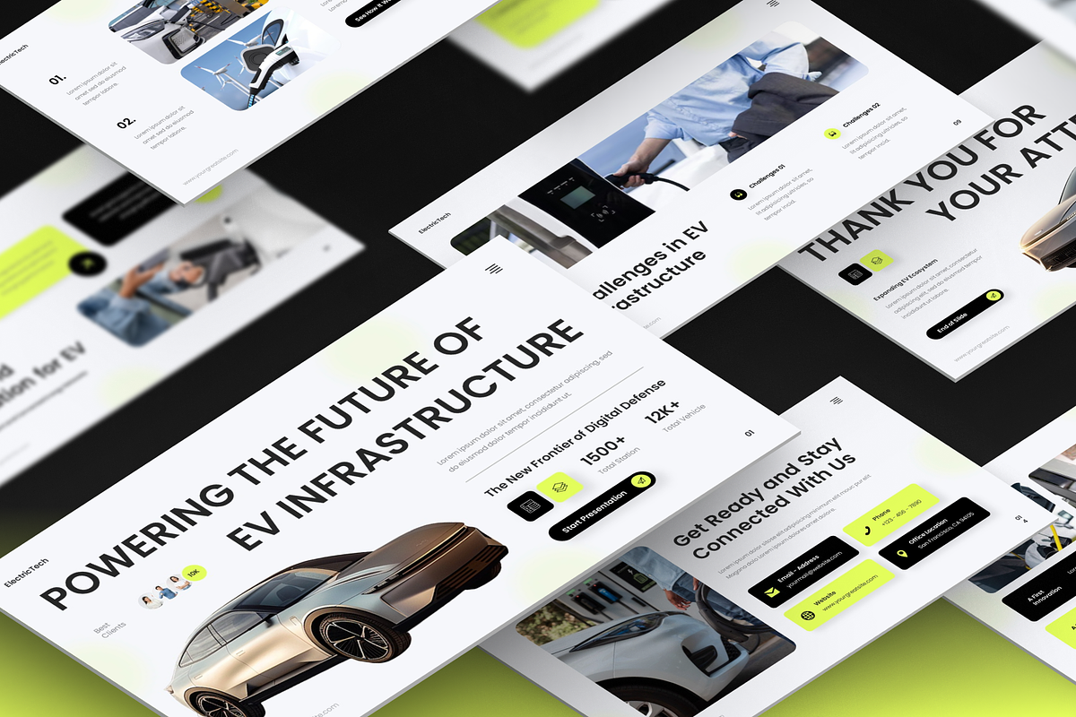 Electric Vehicle Google Slide, a Presentation Template by Annora Studio (Photo 5 of 7)