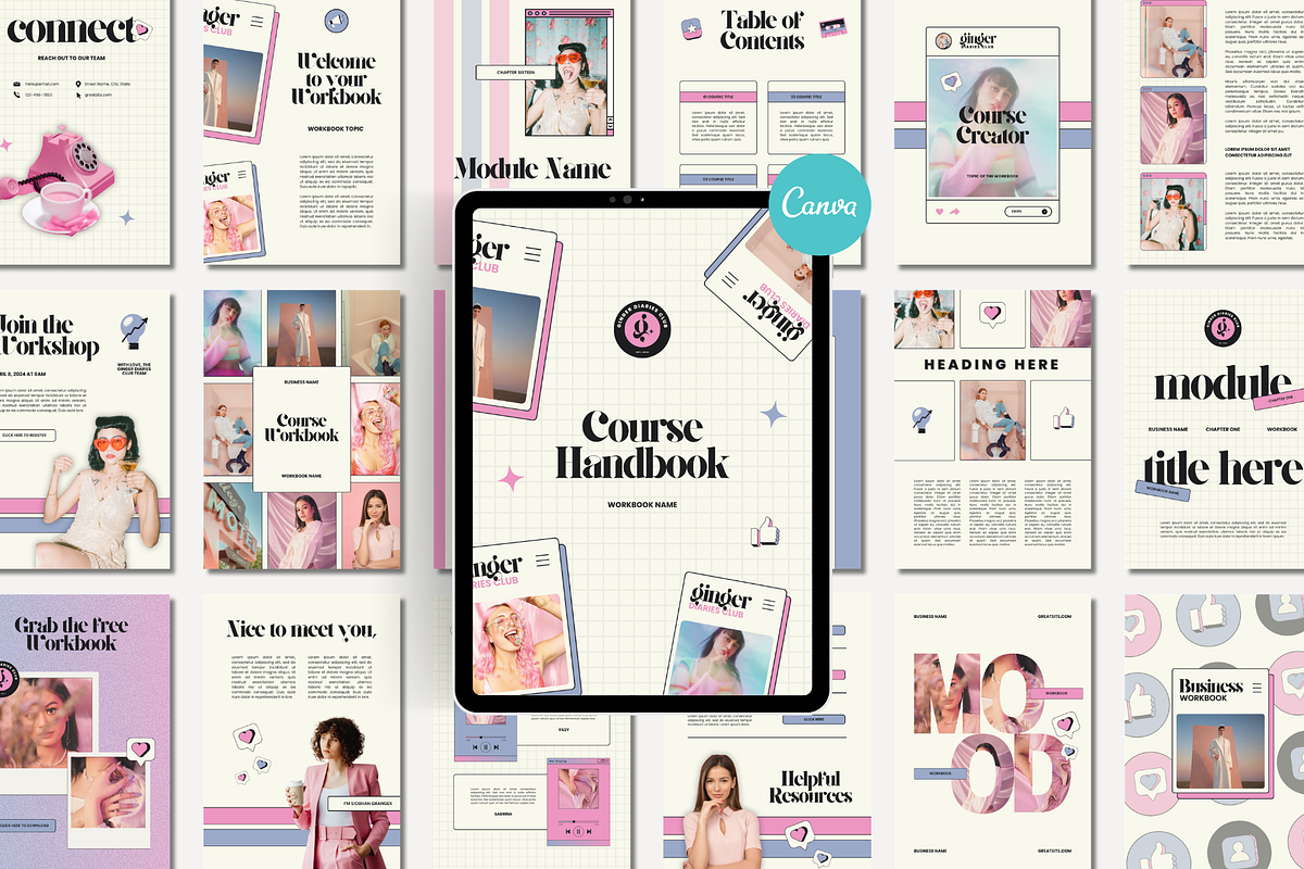 Modern Ebook Workbook Canva Template, a Marketing Template by Anna Design Studio (Photo 1 of 11)