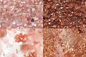 Rose Gold Shimmers Seamless Patterns