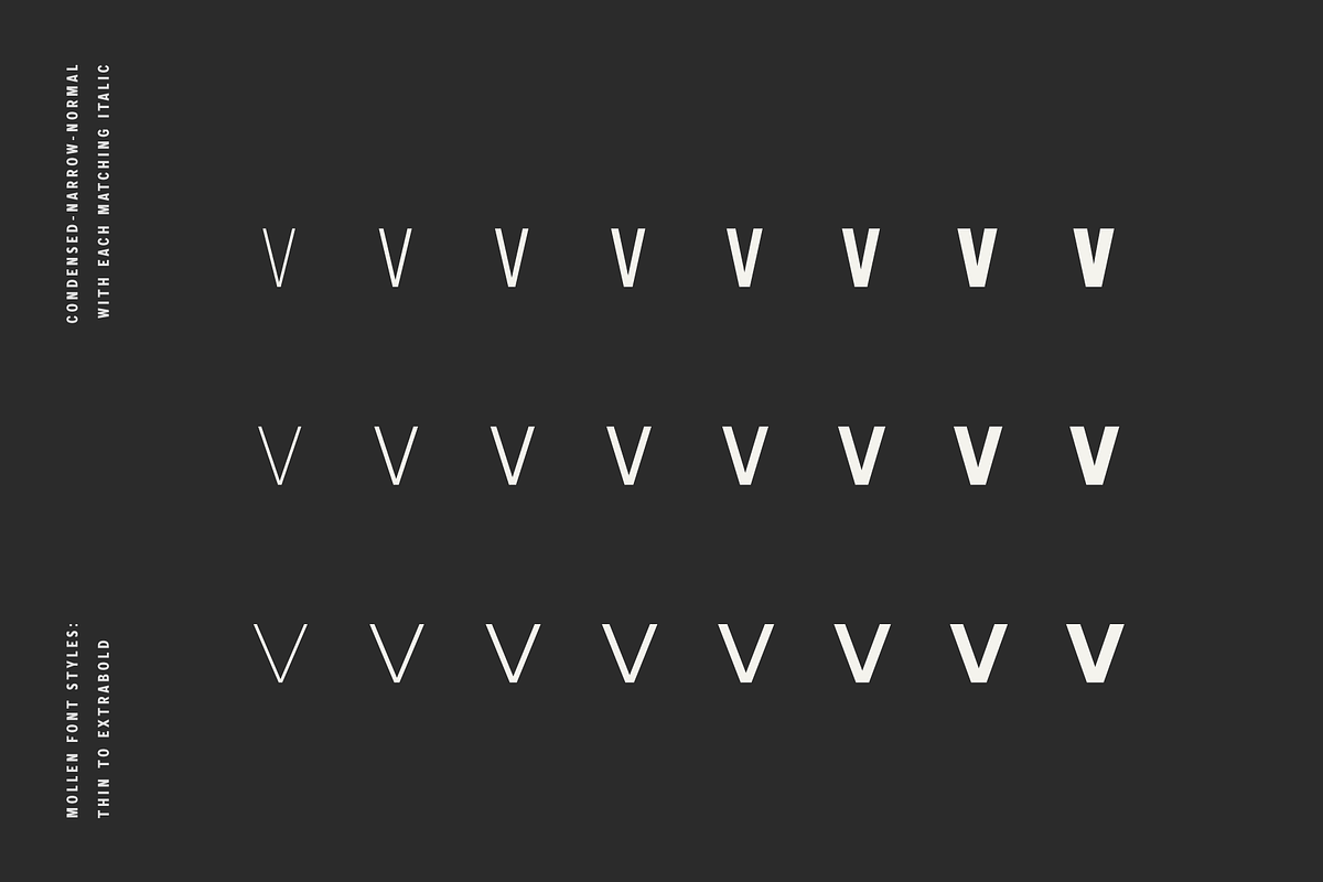 Mollen; 48 Geometric Font Family, a Sans Serif Font by Eko Bimantara (Photo 4 of 12)