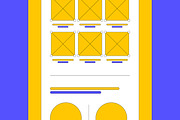 Line Wireframe Website Landing Page, a Landing Page Template by ContestDesign (Thumbnail 3 of 6)