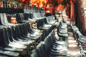 Empty Outdoor Event Seating, an Architecture Photo by SkyNext
