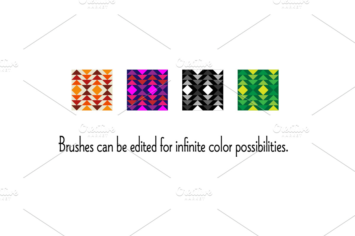 Orange Southwestern Border Patterns, a Brush Add-On by Melissa Held Designs (Photo 2 of 3)
