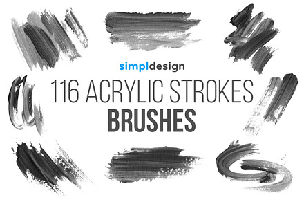 Stamp Acrylic Strokes Photoshop Brus
