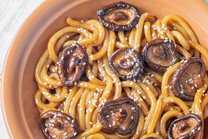 Udon Noodles with Soy Unagi Sauce, a Food & Drink Photo by Alexander Prokopenko