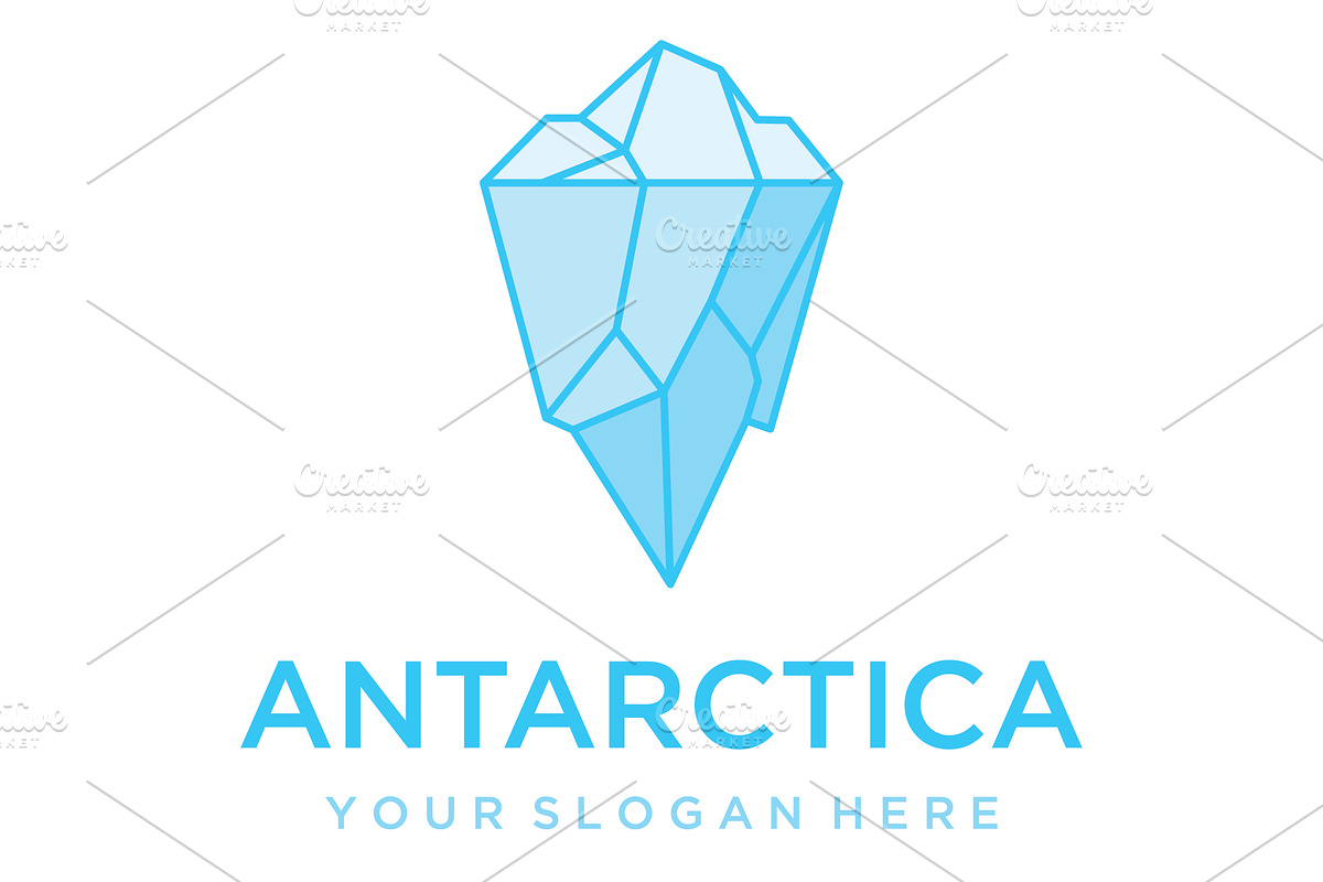 Geometric arctic iceberg Logo, a Branding & Logo Template by LOGOCREATIVE