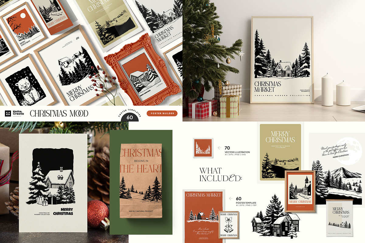Linocut Poster Bundle | 11 in 01, an Object Graphic by KetteCreate (Photo 7 of 12)