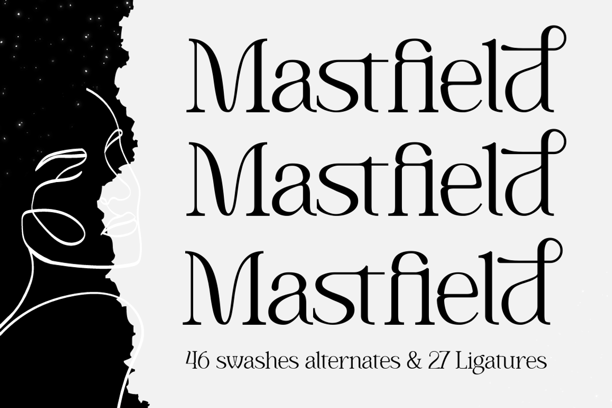 Mastfield - Modern Display Font, a Symbol Font by Sronstudio (Photo 1 of 18)