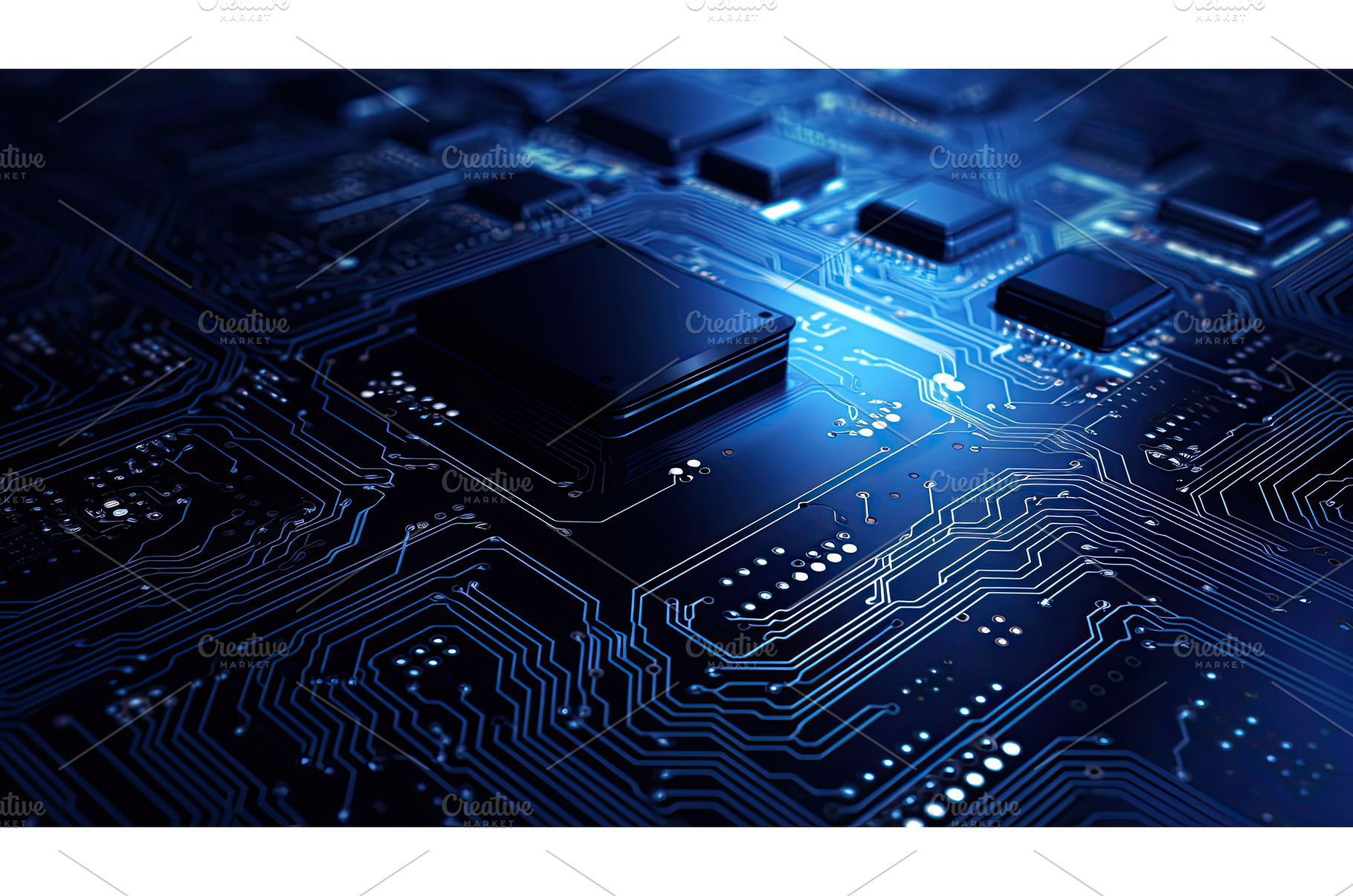 digital navy blue technology, a Technology Photo by pikepicture