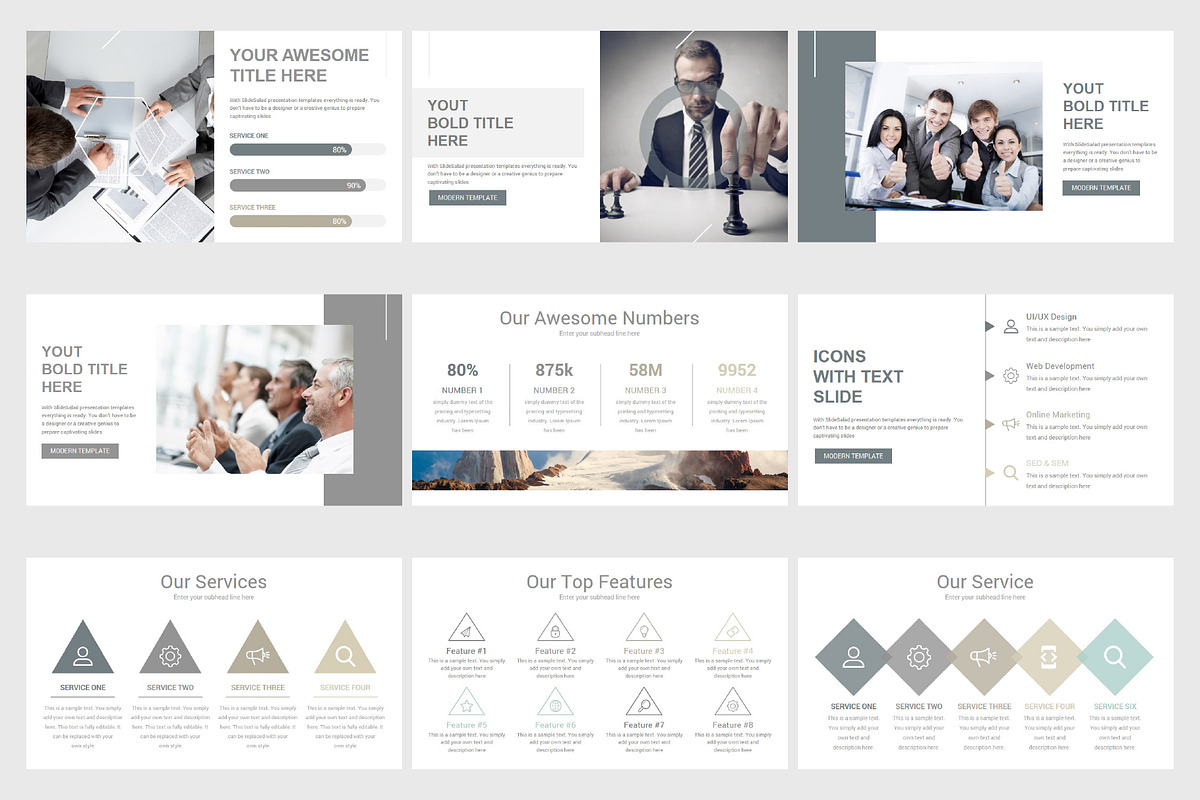 Modern Business Keynote Template, a Presentation Template by SlideSalad (Photo 10 of 16)