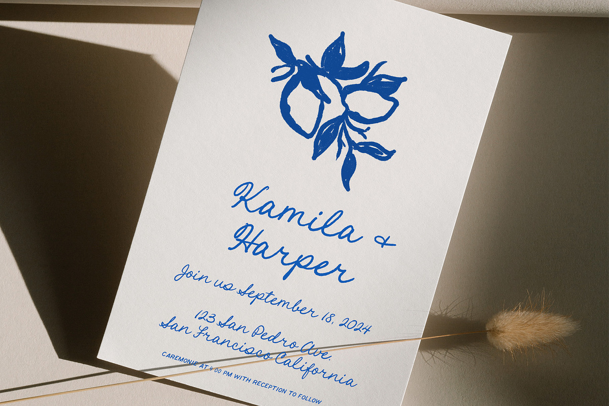 Bois de Jasmin Wedding Font Duo, a Script Font by Calamar Studio (Photo 14 of 18)