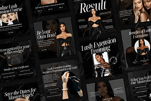 Lash Tech Trainer Canva Templates