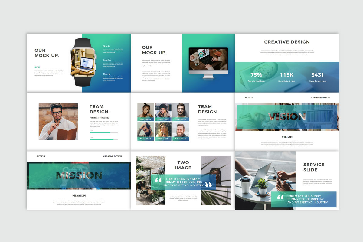 Fiction Multipurpose PowerPoint Temp, a Presentation Template by Twntysix (Photo 4 of 5)