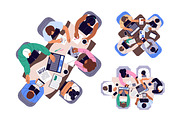 People work at table, top view set, a Work Illustration by PaperTrident (Thumbnail 1 of 9)