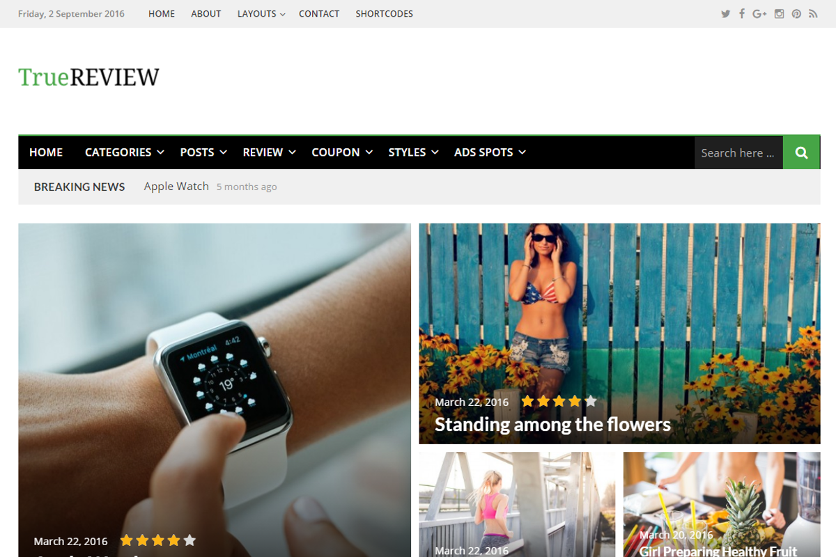 TrueReview WordPress Theme, a WordPress Template by Theme Junkie (Photo 1 of 4)