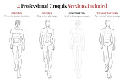 Male Fashion Figure Templates Bundle, a Person Illustration by Shorena Fashion Draws (Thumbnail 5 of 9)
