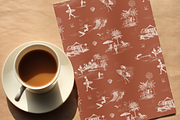 The Surfer Toile de Jouy Pattern, a Background Graphic by Hughes Studio (Thumbnail 9 of 13)