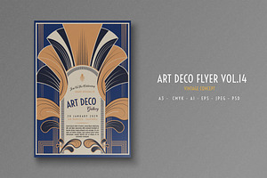 Art Deco Flyer Vol.14, a Flyer Template by Bewalrus Studio